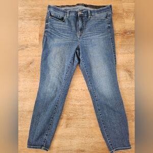 Torrid Sky High Solid Skinny Jeans, Size 16S, Denim Blue Stretch Comfort